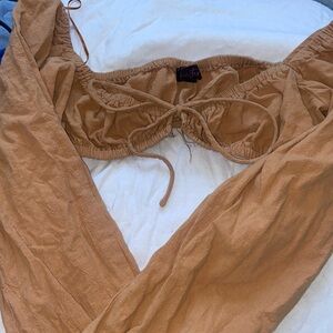 Crop top tan size small!